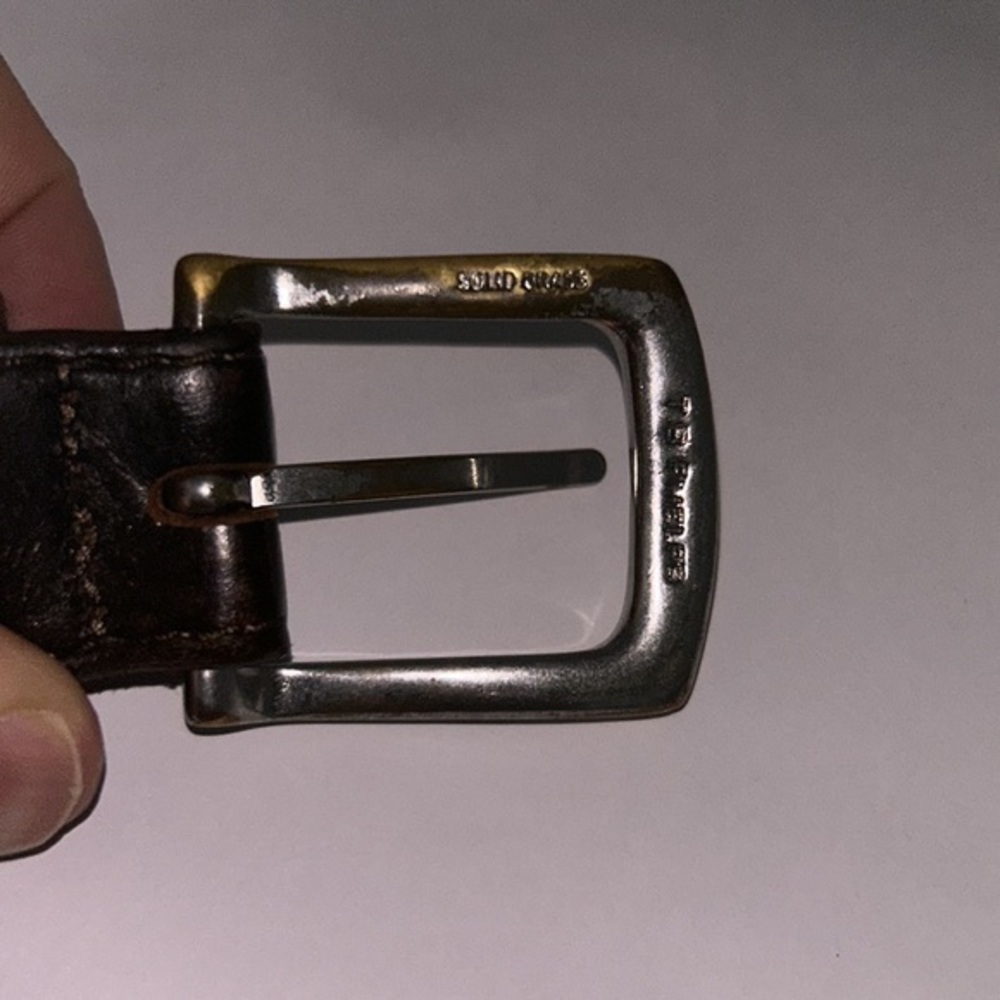 T.B Phelps Pebbles Leather Brown Belt - Picture 11 of 12